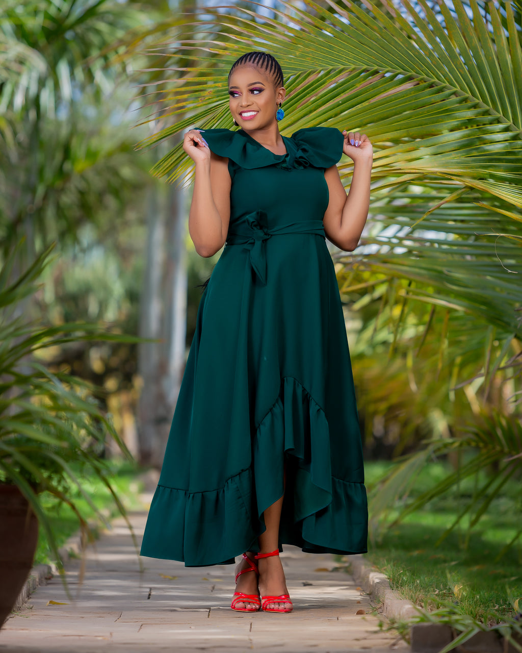 Kendu Dress - Emerald Green – Olakira Craft