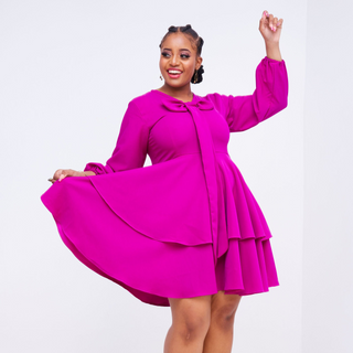 Olooseos Dress - Fuchsia