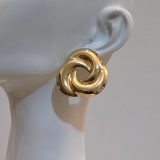 Earrings Gold Intertwined Design