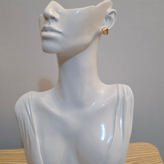 Earrings Gold Intertwined Detail Design