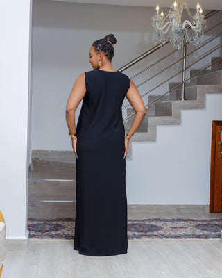 Kenyan Flag Chola Maxi Dress - Black