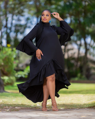 Nyakach Shift Dress - Black