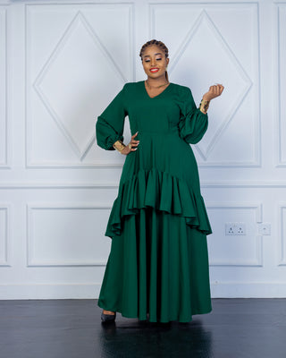Ramasha Maxi Dress - Emerald Green