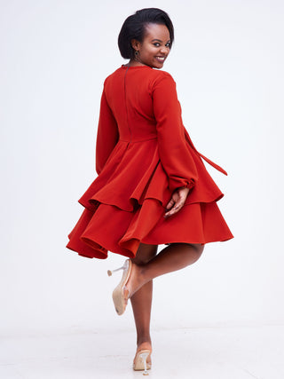 Olooseos Dress - Fire Brown