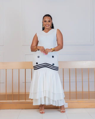 Birika Traditional Dress-White