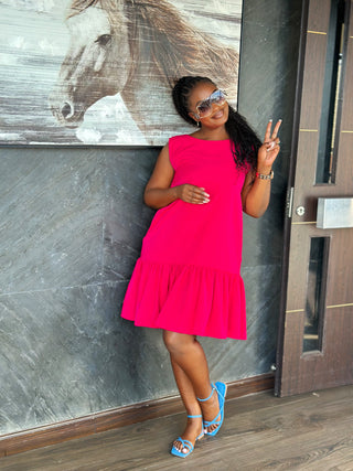 Mutara Dress - Hot Pink