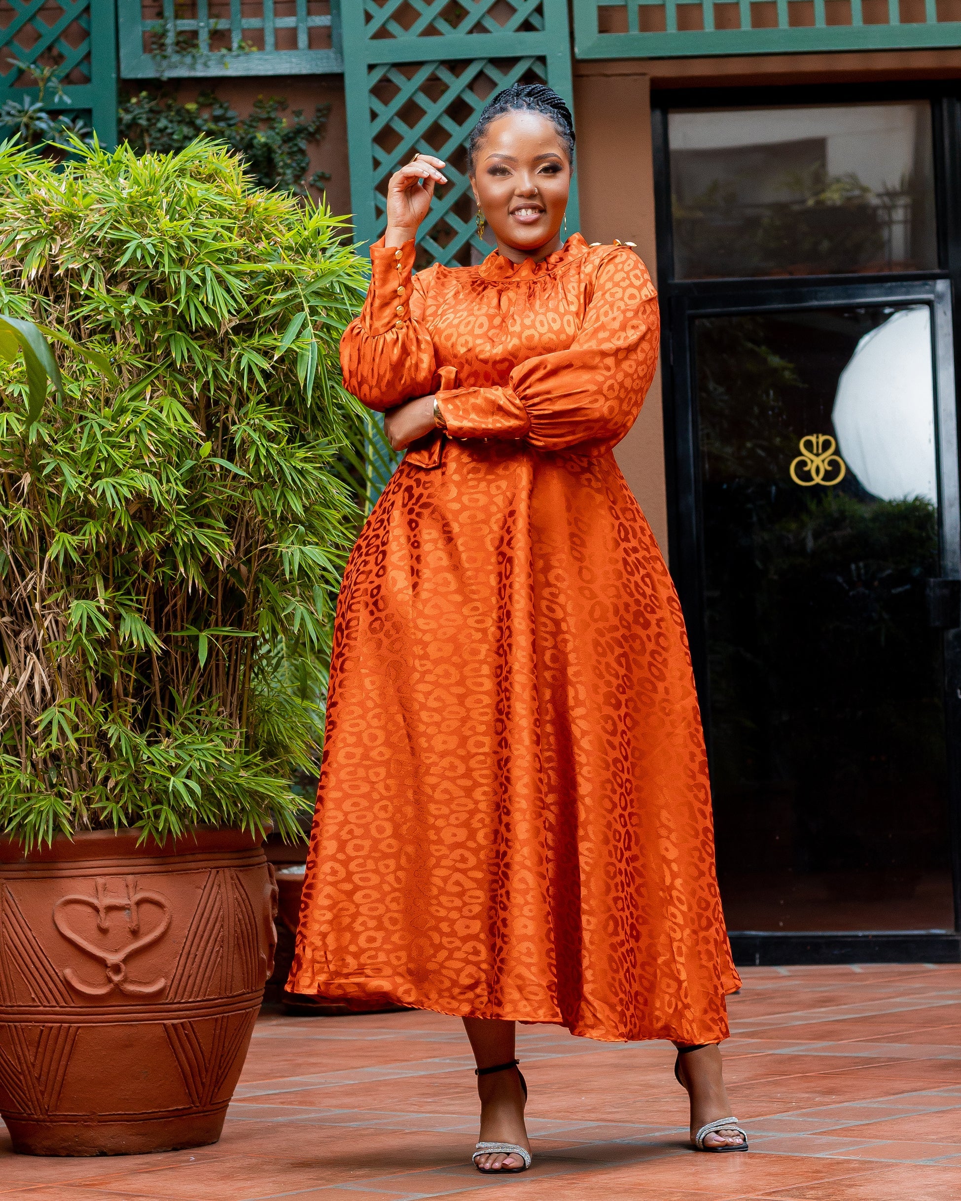 Amimos Dress - Burnt Orange Olakira Craft Amimos Dress - Burnt Orange Olakira Craft