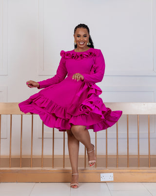 Hatulo Dress - Fuchsia