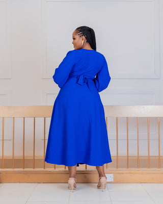 Asali Maxi Wrap Dress - Royal Blue