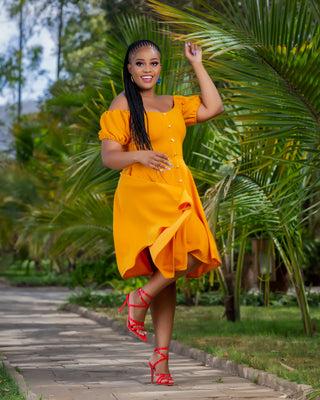 Riat Dress - Mustard Yellow