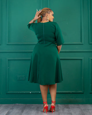 Tuva Dress - Emerald Green