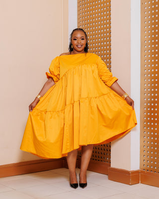 Gikumene Dress - Mustard Yellow