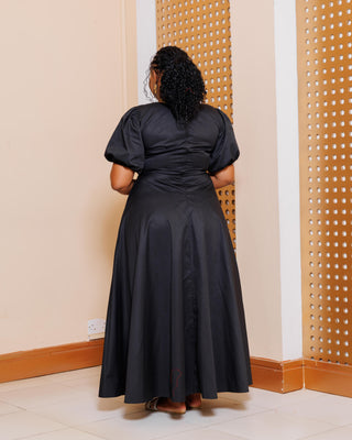 Nkirata Cotton Maxi Dress - Black