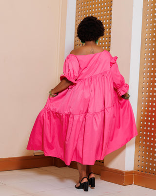Gikumene Dress - Hot Pink