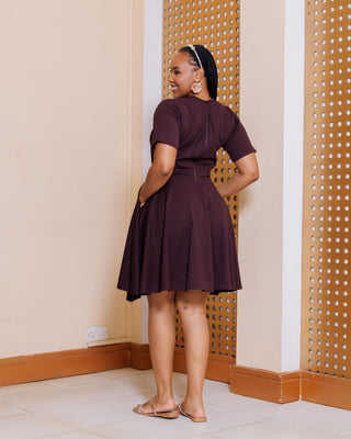 Adongo Dress - Chocolate Brown
