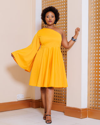 Akelo Dress - Mustard Yellow