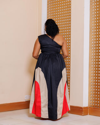 Kyamwani Cotton Maxi Dress - Red