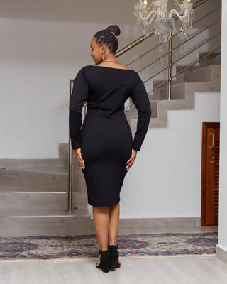 Handege Dress - Black