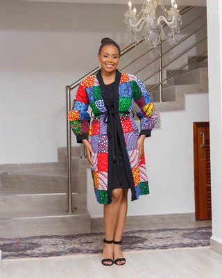 Ankara Shamata Kimono - Multicoloured