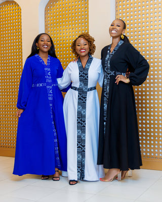 Ankara Arosen Maxi Dress- Black