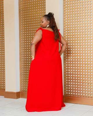 Emuny Ankara Maxi Dress- Red