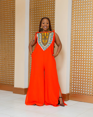 Enchoro Jumpsuit - Bright Orange