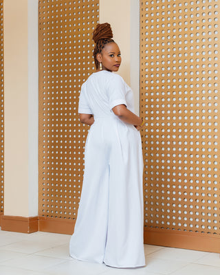 Chola Ankara Jumpsuit - White