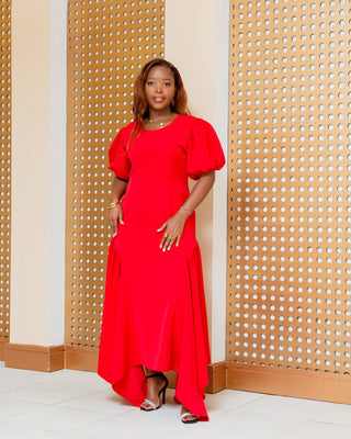 Bathi Maxi Dress- Red