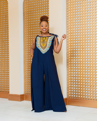Enchoro Jumpsuit - Navy Blue