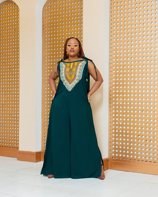 Enchoro Jumpsuit - Emerald Green