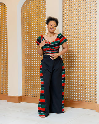 Asuna Full Set (Top+Palazzo)- Kenyan