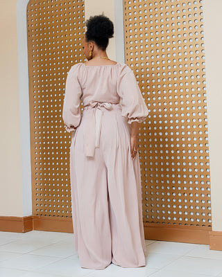 Asumbi Wrap Top ONLY WITHOUT Palazzo- Nude