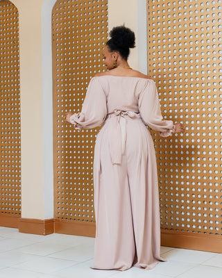 Asumbi Wrap Top ONLY WITHOUT Palazzo- Nude