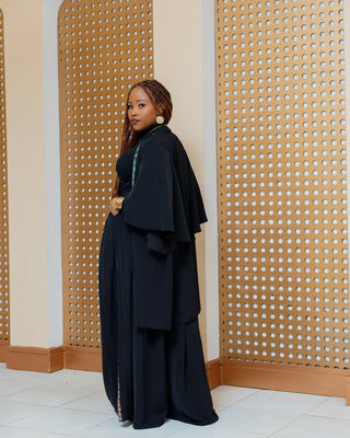 Enchoro Kimono ONLY WITHOUT Palazzo - Black