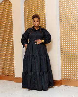 Buyende Cotton Maxi Dress - Black