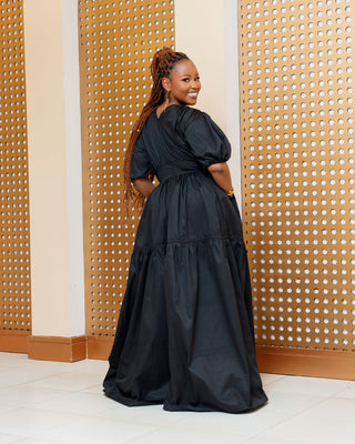 Barua Cotton Maxi Dress - Black