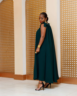 Batani Cotton Maxi Dress - Emerald Green