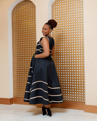 Banya Cotton Maxi Dress - Black