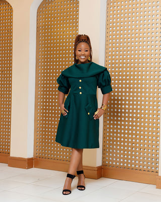 Kamae Dress - Emerald Green