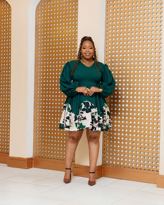 Tawa Knee Dress - Emerald Green