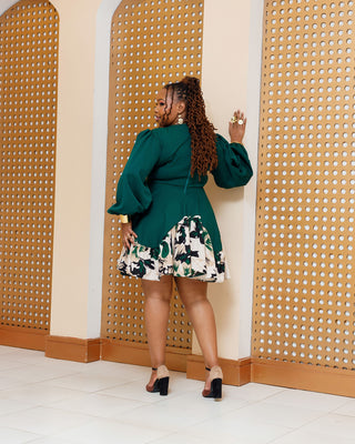 Tawa Knee Dress - Emerald Green