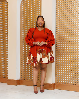 Tawa Knee Dress - Brown