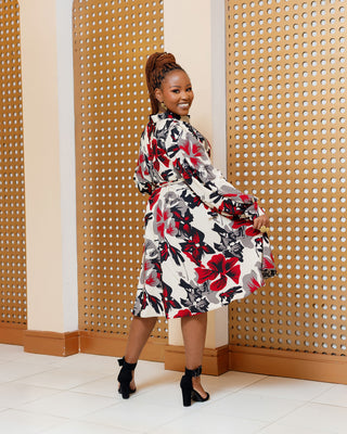 Bomani Dress - Maroon