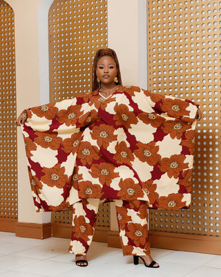 Busike Dress Top Only WITHOUT Pants - Brown