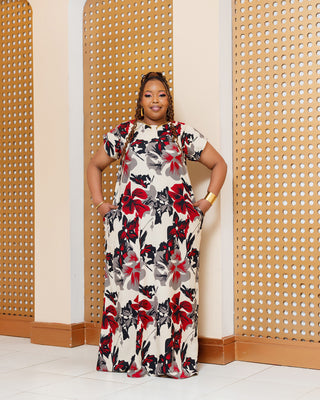 Emunali Maxi Dress - Maroon