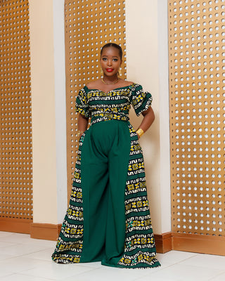 Asuna Ankara Full Set (Top + Palazzo) - Green