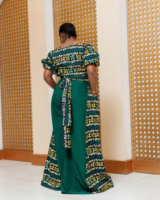 Asuna Ankara Full Set (Top + Palazzo) - Green