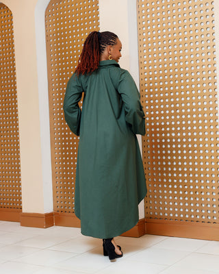 Balguda Cotton Dress - Jungle Green