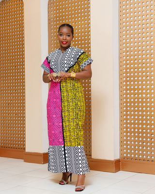 Emalindi Ankara Maxi Dress - Multi