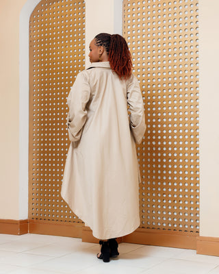 Balguda Cotton Dress - Beige